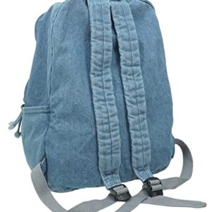 YunZh Denim Backpack Casual Style Lightweight Jeans Backpacks Classic Retro Travel Daypack