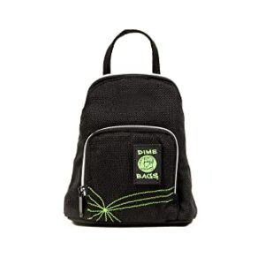 DIME BAGS Club Mini Backpack | Stylish Mini Hemp Backpack with Secret Pocket (Black)