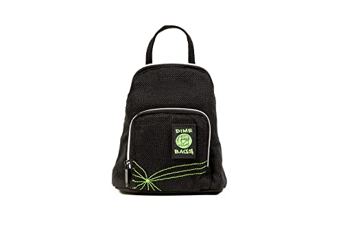 DIME BAGS Club Mini Backpack | Stylish Mini Hemp Backpack with Secret Pocket (Black)