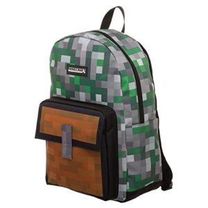 minecraft squares allover print backpack bookbag one size