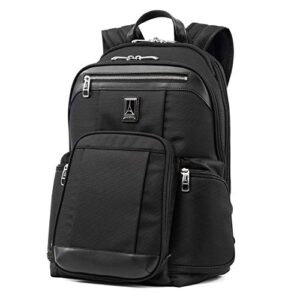 travelpro platinum elite business laptop backpack, fits up to 17.5 inch laptop, work, travel, men and women, shadow black