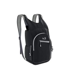 outlander 100% waterproof hiking backpack lightweight packable travel daypack(black) 25l