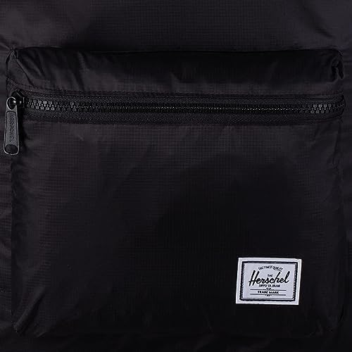 Herschel Packable Casual Daypack, Black/Black, 17.75" x 12.5", 24.5L