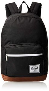 herschel pop quiz backpack, black/saddle brown, classic 22l
