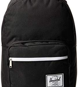 Herschel Pop Quiz Backpack, Black/Saddle Brown, Classic 22L