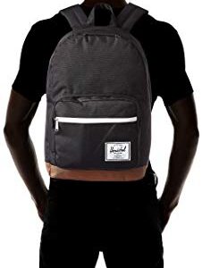 Herschel Pop Quiz Backpack, Black/Saddle Brown, Classic 22L