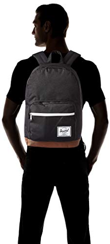 Herschel Pop Quiz Backpack, Black/Saddle Brown, Classic 22L