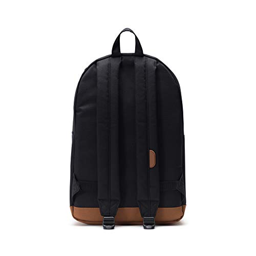 Herschel Pop Quiz Backpack, Black/Saddle Brown, Classic 22L