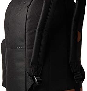 Herschel Pop Quiz Backpack, Black/Saddle Brown, Classic 22L