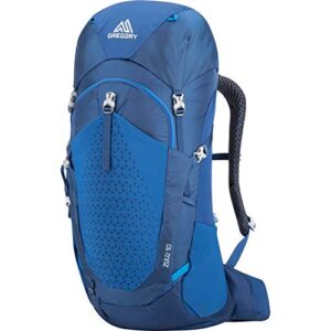 gregory mountain products zulu 40 liter men's hiking backpack, empire blue, small/medium