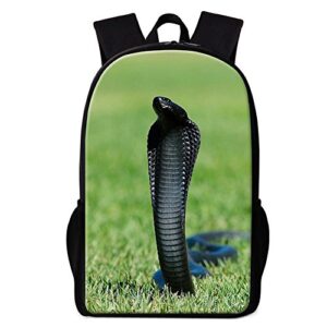 Dispalang Cool Animal Backpack for Boys Crazy Snake School Bookbag Children Lightweight Back Pack