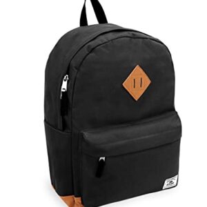 Everest Unisex Adults Vintage Laptop Backpack, Black, One Size US