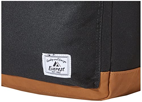 Everest Unisex Adults Vintage Laptop Backpack, Black, One Size US