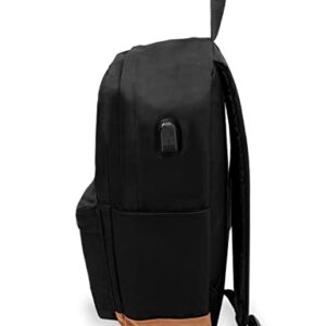 Everest Unisex Adults Vintage Laptop Backpack, Black, One Size US