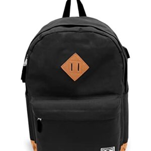 Everest Unisex Adults Vintage Laptop Backpack, Black, One Size US