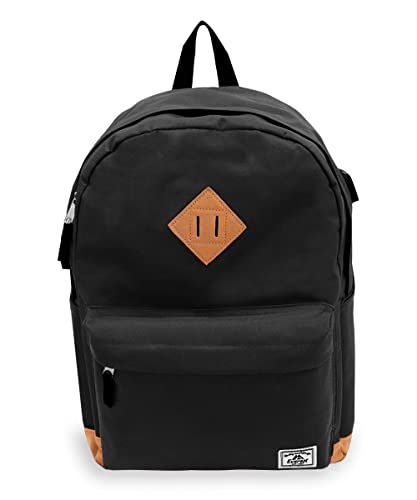 Everest Unisex Adults Vintage Laptop Backpack, Black, One Size US