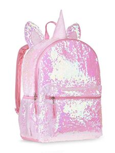 unicorn 2 way sequins critter backpack 16 (pink, one_size)