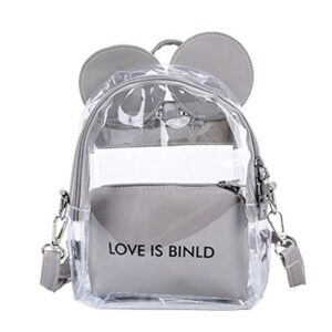 mosstyus clear casual daypack transparent crossbody shoulder daypack cosmetic bag