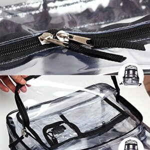 Enkrio Transparent bags Clear Backpack Heavy Duty See Through Backpack Stadium Approved Daypacks for Work Travel