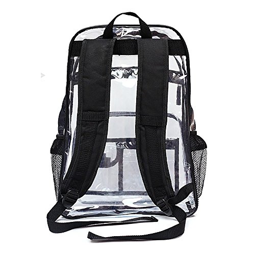 Enkrio Transparent bags Clear Backpack Heavy Duty See Through Backpack Stadium Approved Daypacks for Work Travel