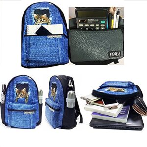 FOR U DESIGSN School Backpack for Boys Basketball Bookbag Canvas Lightweight Lunch Bags Tote Pencil Case Set 3 Pcs