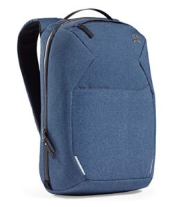 stm myth 18l laptop backpack - durable, stylish, and laptop backpack with pockets - fits 15-inch laptop and 16-inch macbook pro with laptop protection - slate blue (stm-117-186p-02),black
