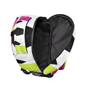 AUUXVA Rainbow Sport Soccer Ball Backpack Travel School Shoulder Bag for Kids Boys Girls Women Men