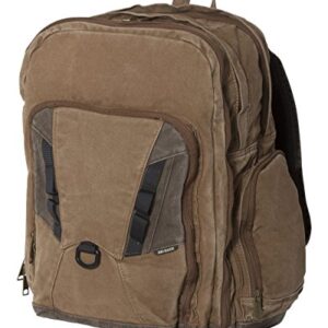 DRI Duck 1039 Traveler Carry-on Canvas Hiking Daypack Backpack 32L (Field Khaki/Tobacco)