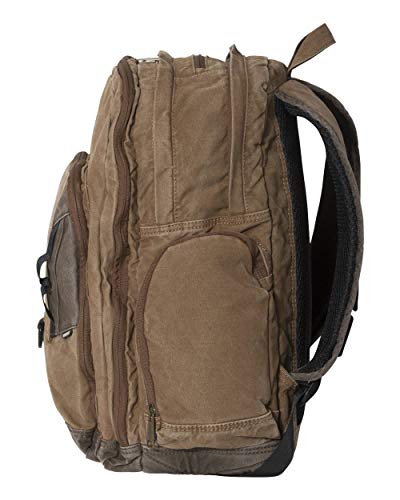 DRI Duck 1039 Traveler Carry-on Canvas Hiking Daypack Backpack 32L (Field Khaki/Tobacco)