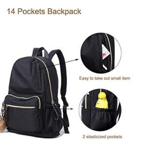 PAOIXEEL 14 Pockets Fashion Backpack, Anti-theft Water Resistance Lightweight Diaper Bag Backpack for Casual Daypack Outdoor