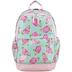 Eastsport Everyday Classic Backpack with Interior Tech Sleeve, Rose Sand/Spring Floral Print