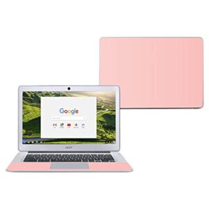 mightyskins skin compatible with acer chromebook 14" cb3-431 - solid blush | protective, durable, and unique vinyl decal wrap cover | easy to apply, remove, and change styles | made in the usa