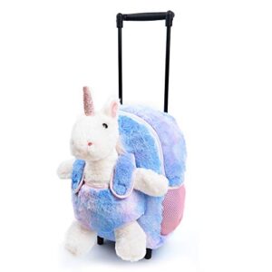 funday unicorn kids backpack with removable wheel backpack for girls and boys