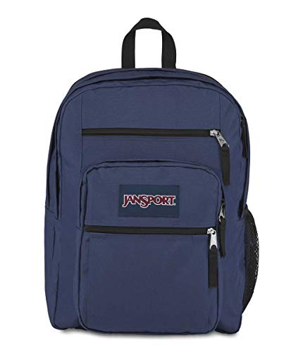 JanSport Big Laptop Backpack Navy - Computer Bag with 2 Compartments, Ergonomic Shoulder Straps, 15” Laptop Sleeve, Haul Handle - Book Rucksack