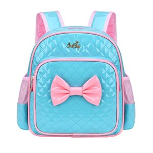 suerico cute durable waterproof toddler preschool bag kindergarten kids backpack for girls (blue)