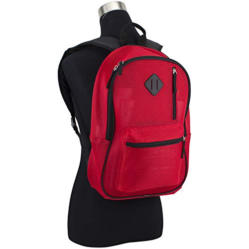 Eastsport Mesh Backpack, Poppy Red One Size