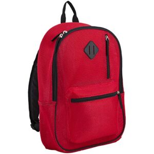 eastsport mesh backpack, poppy red one size