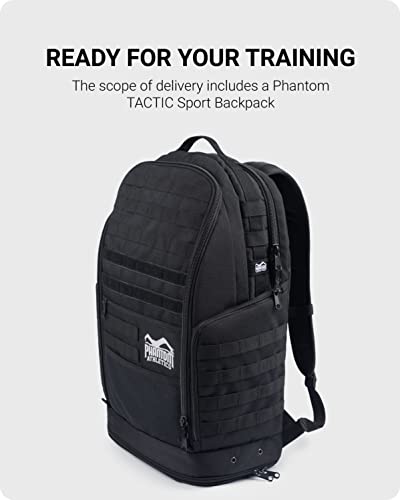 Phantom Athletics Gym Backpack - Sports MMA Boxing BJJ - Men Bag Tactical Black