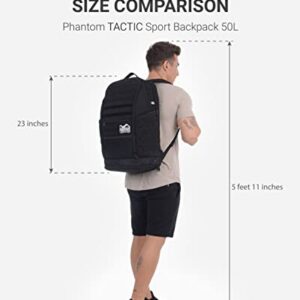 Phantom Athletics Gym Backpack - Sports MMA Boxing BJJ - Men Bag Tactical Black