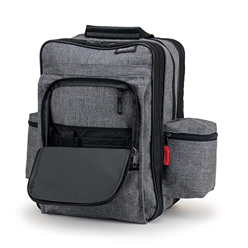 Hopkins Medical Products Antimicrobial 21st Century Plus Home Care Backpack: Mesh Pockets, 600D Polyester, Ergonomic Straps - Secure Laptop Sleeve & Organized Compartments, 11.5"x9"x16"