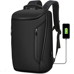 huachen anti-theft travel backpack,water-resistant 15.6 inch laptop bag (mr01_black)