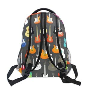 Music Guitar School Backpack for Teen Boys Girls Kids Bookbag Laptop Backpack Travel Daypack Student Computer Bag Schoolbag for Women Men Teens College Work Fits 14 Inches Notebook