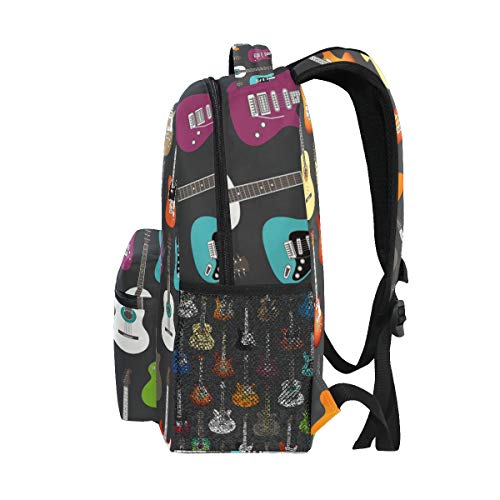 Music Guitar School Backpack for Teen Boys Girls Kids Bookbag Laptop Backpack Travel Daypack Student Computer Bag Schoolbag for Women Men Teens College Work Fits 14 Inches Notebook