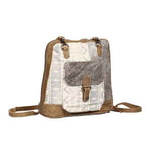 Myra Bag Stupefy Upcycled Canvas & Leather Backpack S-1364