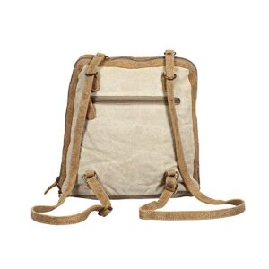 Myra Bag Stupefy Upcycled Canvas & Leather Backpack S-1364