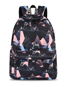 yanaier stylish backpack purse laptop backpack travel daypack black triangle