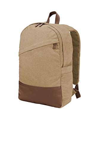 Port Authority Cotton Canvas Backpack OSFA Desert Khaki