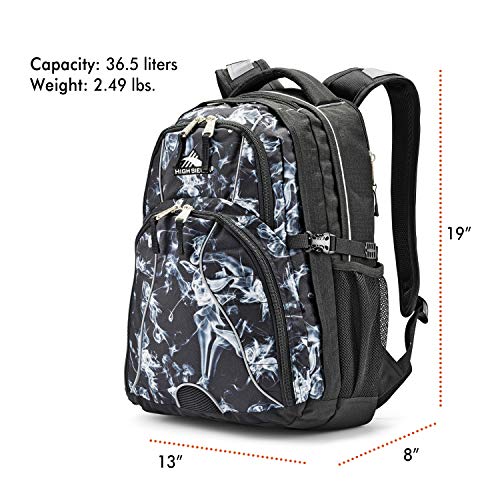 High Sierra Swerve Laptop Backpack, Black Steam/Black, One Size