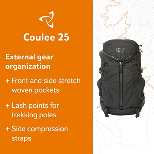 Mystery Ranch Coulee 25 Backpack - Daypack Built-in Hydration Sleeve, Black, L/XL