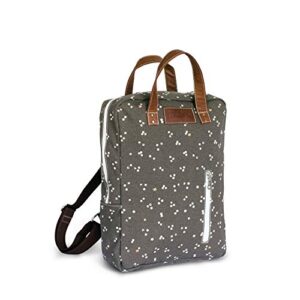 maika Recycled Canvas Zippered Backpack, Nochi, Grey